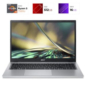 Acer Aspire 3 15 – AMD Ryzen 5 7520U- 16GB – 512GB – Pure Silve
