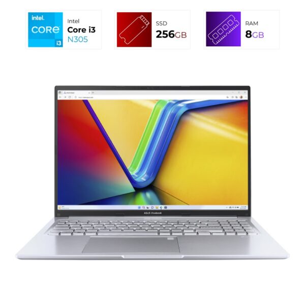Asus Vivobook – Intel i3 N305 – 8GB – 256GB – Cool Silver