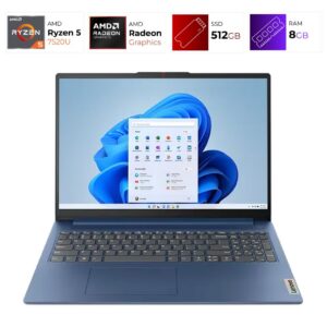 Lenovo IdeaPad Slim 3 – AMD Ryzen 5 7520u – 8GB – 512GB – Abyss Blue