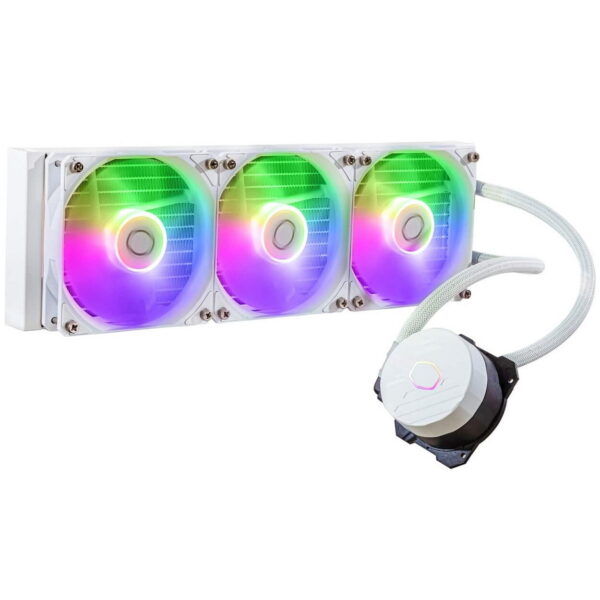 ENFRIAMIENTO LIQUIDO RGB COOLER MASTER MASTERLIQUID 360L CORE ARGB WHITE AIO 360MM MLW-D36M-A18PZ-RW BLANCO