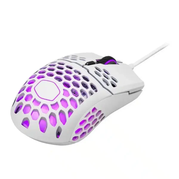 MOUSE GAMING RGB COOLER MASTER MM711 ALÁMBRICO USB 16000 DPI ULTRALIGERO MM-711-WWOL1 BLANCO