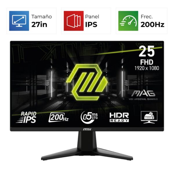 MSI MAG 255F E20 – 25″ – FHD – 200Hz – IPS
