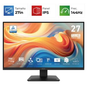 MONITOR MSI PRO MP273L E14 27″ PLANA 1920X1080 144HZ IPS FRE