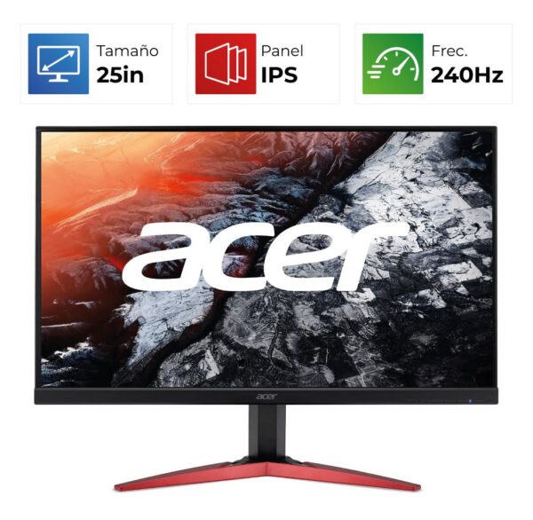 Kit Monitor Acer KG251Q – 25″- IPS – Negro + Set de limpieza para LCD