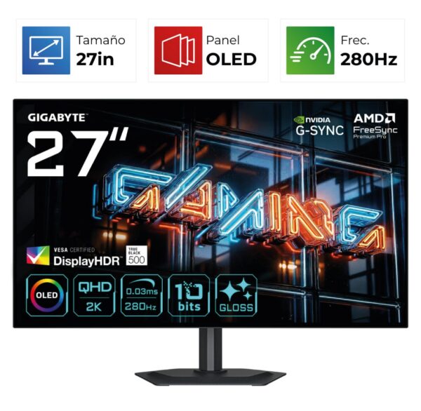 Gigabyte MO27Q28GR – 27″ – QHD – 280Hz – OLED