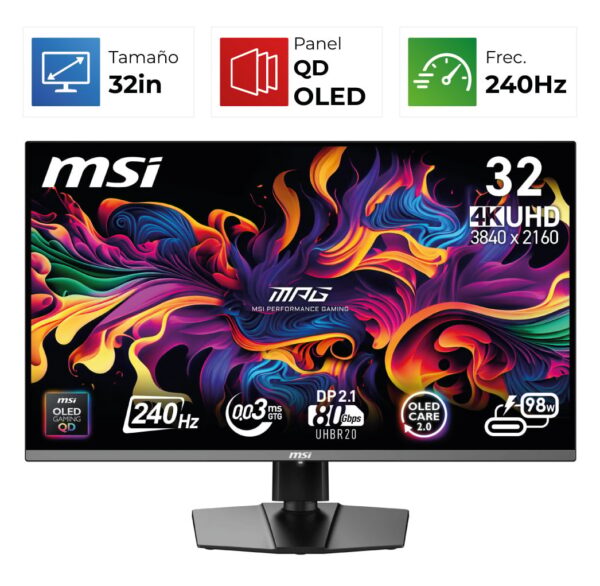 MSI MPG 321URX QD-OLED – 32″ – 4K – 240Hz – OLED