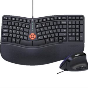 Teclado y Mouse Ergonomico Meetion DirectorMini – Negro