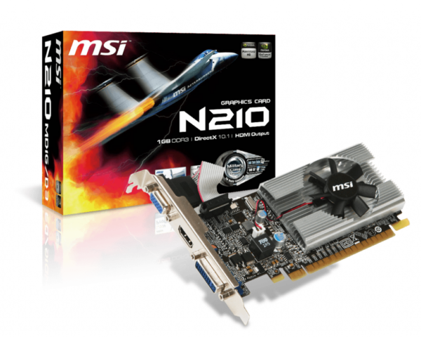 TARJETA DE VIDEO MSI GT210/1GR3 N210-MD1G/D3
