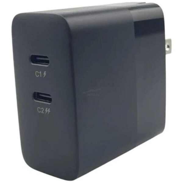 CARGADOR DE PARED NOVA PA045RBU001C 45W 2 PUERTOS USB-C CARGA RAPIDA CON ENCHUFE PLEGABLE NEGRO