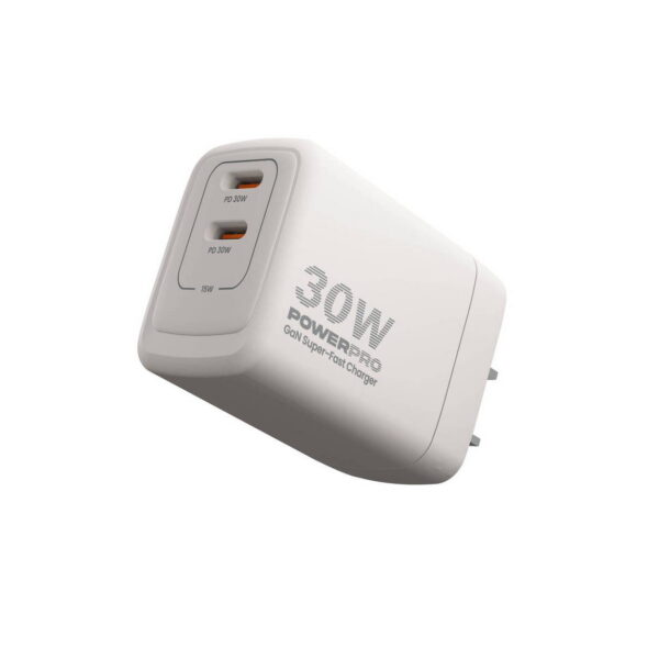 CARGADOR DE PARED UNNO – DOBLE USB-C – 30W