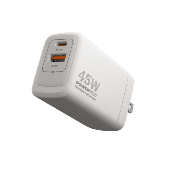 CARGADOR DE PARED UNNO POWERPRO – USB Y USB-C 45W