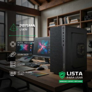 PC HOMEOFFICE – PRISMA JADE – INTEL CORE I5 8600 – 256GB – 8GB – GT-210 – WINP+ANTIVIRUS+OFFICE