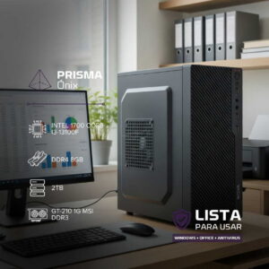 PC HOMEOFFICE – PRISMA ONIX – INTEL CORE I3 13100F – 2TB – 8GB – GT-210 – WINP+ANTIVIRUS+OFFICE