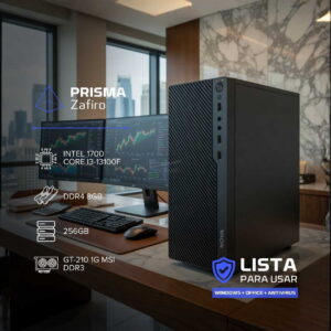 PC HOMEOFFICE – PRISMA ZAFIRO – INTEL CORE I3 13100F – 256GB – 8GB – GT-210 – WINP+ANTIVIRUS+OFFICE