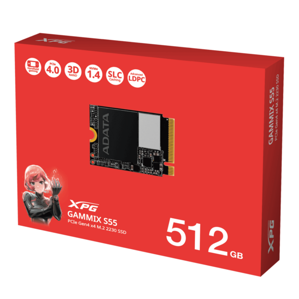 SSD M.2 XPG GAMMIX S55 – 512GB – 2230 – 5000/3700 MB/s