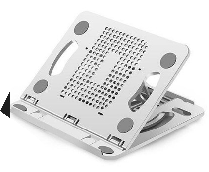 Soporte para Laptop de 14 Pulgadas Blanco- Ajustable, Ventilado, Portátil
