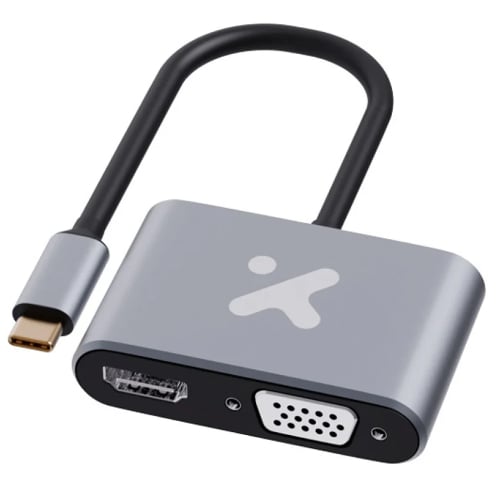 Adaptador Xtech USB-C a HDMI + VGA – 4K