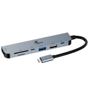 Hub 7 en 1 Xtech XTC571 – USB-C – Gris