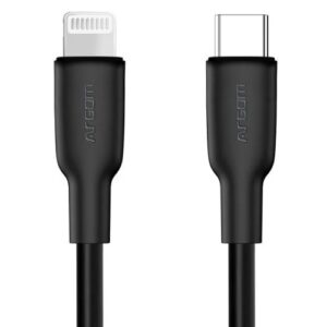 Cable Argom Dura Flex Lightning a USB-C 30W Fast Charce – 1.8M – Negro