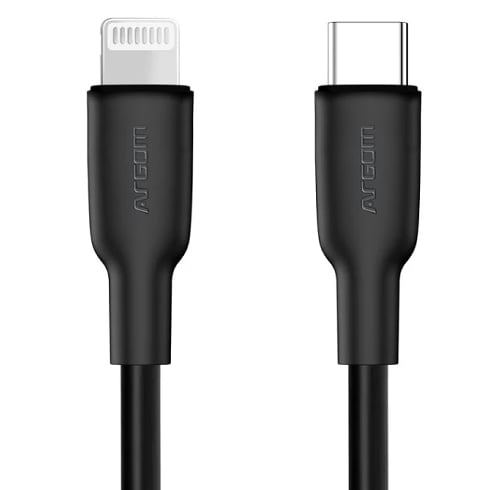 Cable Argom Dura Flex Lightning a USB-C 30W Fast Charce – 1.8M – Negro