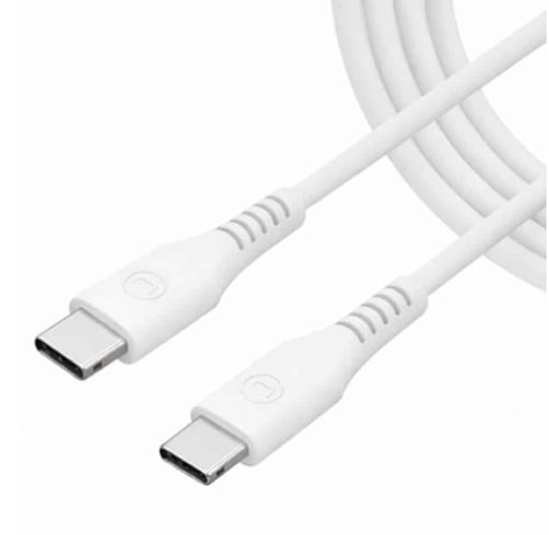 Unno Tekno Cable USB-C a USB-C – Ultra Charge – Blanco – 1.5m