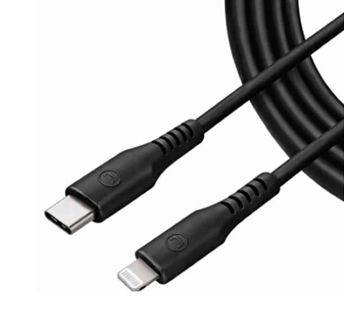 Unno Tekno Cable Lightning a USB-C – Ultra Charge – Negro – 1.5m