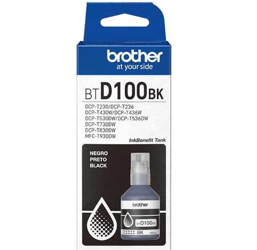 BOTELLA DE TINTA BROTHER D100BK – NEGRO