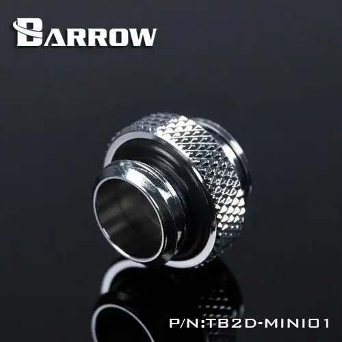 Adaptador macho a macho Barrow G1/4″ de 5 mm – Plata brillante