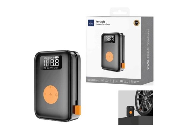 Compresor Portátil – Inflador 140 PSI con Batería 5000 mAh WIWU WI-AI003