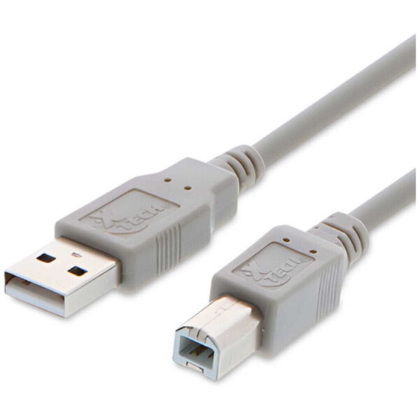 CABLE XTECH USB-A MACHO A USB-B MACHO – 1.8MTS