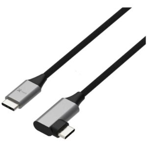 CABLE XTECH USB TIPO C MACHO A USB TIPO C MACHO EN L – 3 METROS