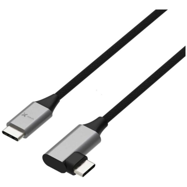 CABLE XTECH USB TIPO C MACHO A USB TIPO C MACHO EN L – 3 METROS