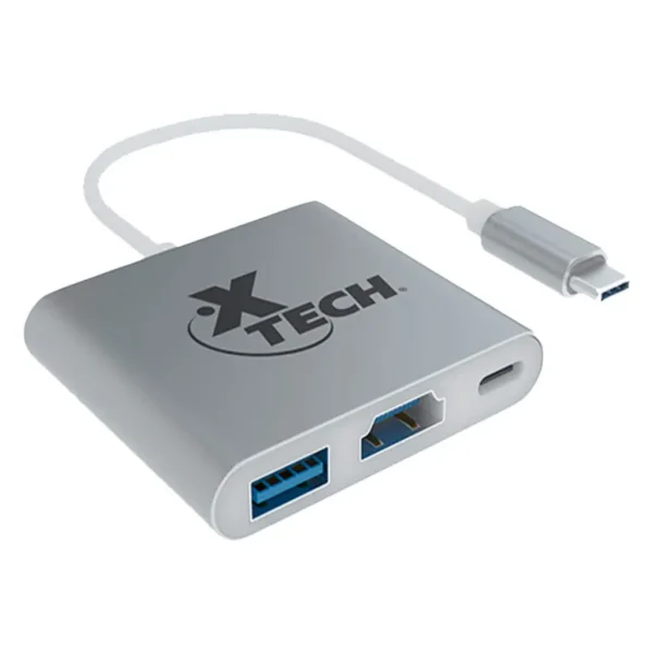 ADAPTADOR XTECH USB TIPO C MACHO A USB-C – HDMI – USB 3.0