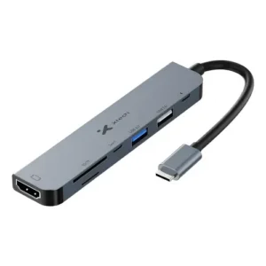 ADAPTADOR XTECH USB TIPO C MACHO A USB-C – HDMI – USB 3.0- USB 2.0 – SD – TF