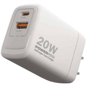 Cargador UNNO TEKNO Power Pro Super-Fast Dual Port – 20W