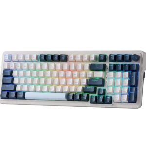 Redragon Eisa Pro – 98 Teclas RGB – Blanco/Gris