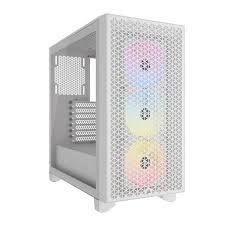 CASE GAMING RGB CORSAIR 3000D AIRFLOW MID TOWER VENTILADORES 3 DE 120MM CON VIDRIO LATERAL Y MALLA FRONTAL CC-9011256-WW BLANCO