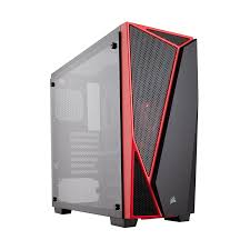 CASE GAMING CORSAIR CARBIDE SERIES SPEC-04 MID TOWER VENTILADOR 1 DE 120MM CC-9011117-WW NEGRO / ROJO
