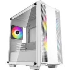 CASE GAMING DEEPCOOL CC360 ARGB WH MINI TOWER VENTILADORES 3 DE 140MM CON VIDRIO LATERAL Y MALLA FRONTAL R-CC360-WHAPM3-G1 BLANCO