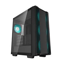CASE GAMING DEEPCOOL CC560 ARGB MEDIA TORRE CON VIDRIO TEMPERADO EN EL LATERAL 4 VENTILADORES ARGB NEGRO R-CC560-BKTAA4-G1