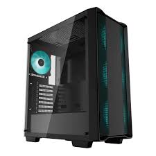 CASE GAMING DEEPCOOL CC560 ARGB MEDIA TORRE CON VIDRIO TEMPERADO EN EL LATERAL 4 VENTILADORES ARGB NEGRO R-CC560-BKTAA4-G2