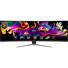 MONITOR 49 PULG MSI MPG 491CQP QD-OLED 5120 X 1440 144HZ 0.03MS CERTIFICACION VESA CLEARMR 8000 DISPLAY HDR NEGRO 9S6-3FA84T-002