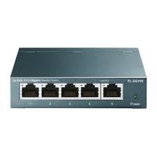 SWITCH TP LINK TL-SG105(UN) 5 PUERTOS RJ45 GIGABIT 10/100/1000 MBPS NO ADMINISTRABLE GRIS
