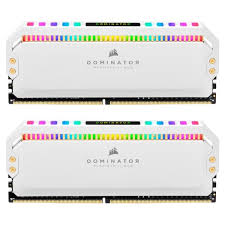 MEMORIA RAM PC 16GB (2×8GB) CORSAIR DOMINATOR PLATINUM RGB DDR4 3600MHz CL18 1.35V RGB CMT16GX4M2C3600C18W BLANCO