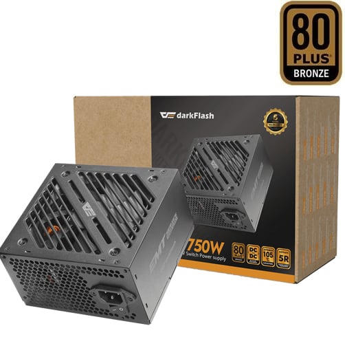 DarkFlash EMT 750W 80 Plus Bronce – Negro