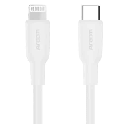Cable Argom Dura Flex Lightning a USB-C 30W Fast Charce – 1.8M – Blanco