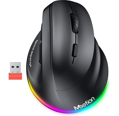 Meetion BTM010R Ergonomico – Wireless – Negro