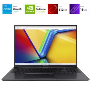 Asus Vivobook – Intel i5 210H – 16GB – RTX 3050 6GB – 512GB – Matte Black