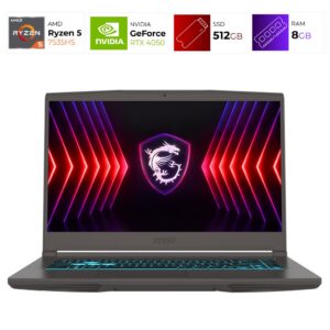 MSI Thin A15 – AMD Ryzen 5 7535HS – 8GB – RTX 4050 – 512GB – Cosmos Gray