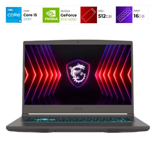 MSI Thin 15 B2RVE – Intel i5-210H – 16GB – RTX 4050 – 512GB – Cosmos Gray